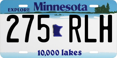 MN license plate 275RLH