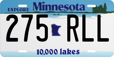 MN license plate 275RLL
