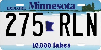 MN license plate 275RLN