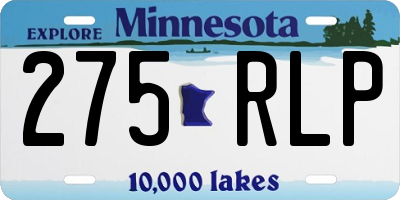 MN license plate 275RLP