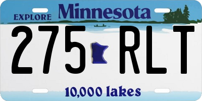 MN license plate 275RLT