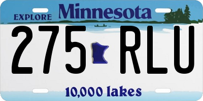 MN license plate 275RLU