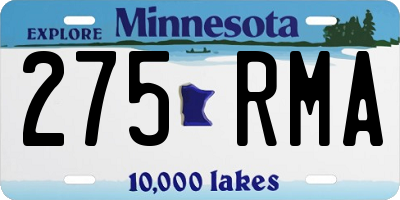 MN license plate 275RMA