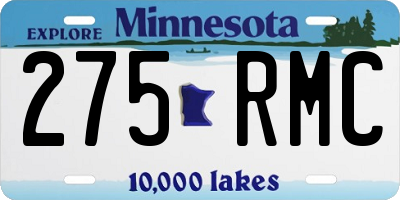 MN license plate 275RMC