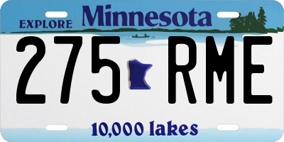 MN license plate 275RME
