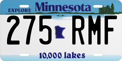 MN license plate 275RMF
