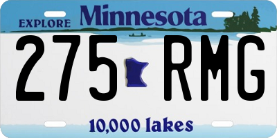 MN license plate 275RMG