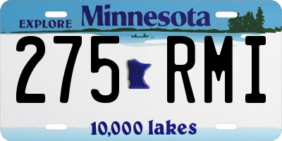 MN license plate 275RMI
