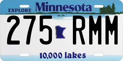 MN license plate 275RMM