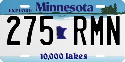 MN license plate 275RMN