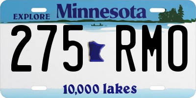 MN license plate 275RMO
