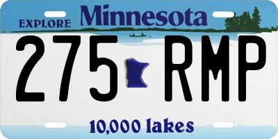 MN license plate 275RMP