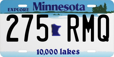 MN license plate 275RMQ