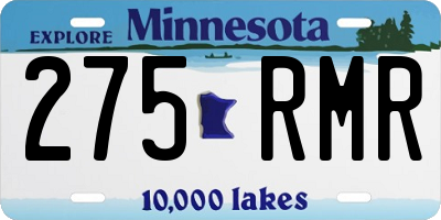 MN license plate 275RMR