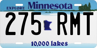 MN license plate 275RMT