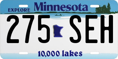 MN license plate 275SEH