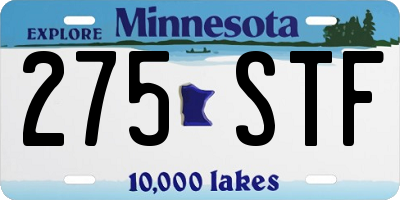 MN license plate 275STF
