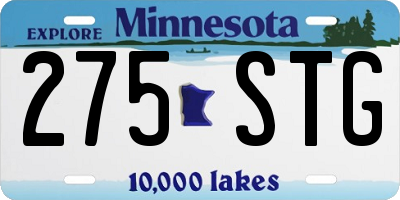 MN license plate 275STG