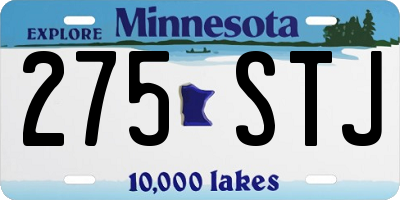 MN license plate 275STJ
