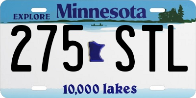 MN license plate 275STL