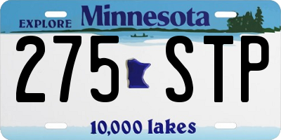 MN license plate 275STP