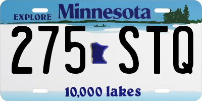 MN license plate 275STQ