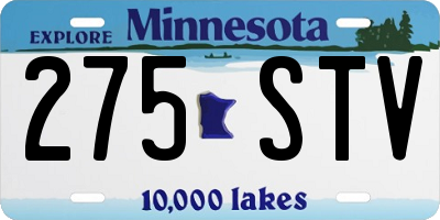 MN license plate 275STV