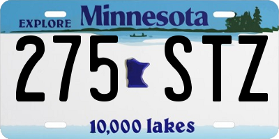 MN license plate 275STZ