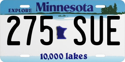 MN license plate 275SUE