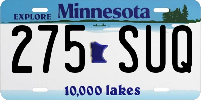 MN license plate 275SUQ