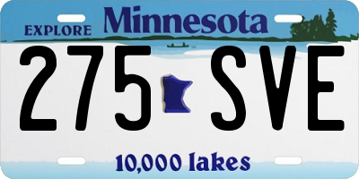 MN license plate 275SVE