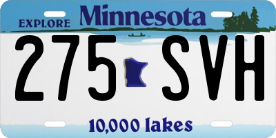 MN license plate 275SVH