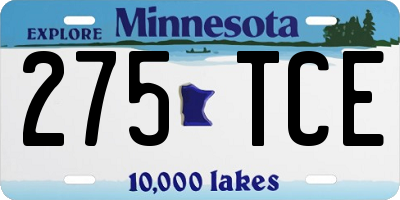 MN license plate 275TCE