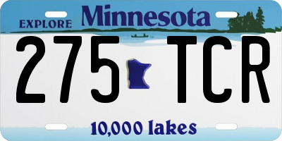 MN license plate 275TCR