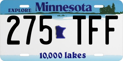 MN license plate 275TFF