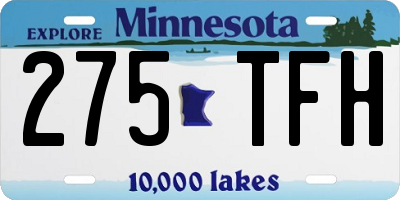 MN license plate 275TFH