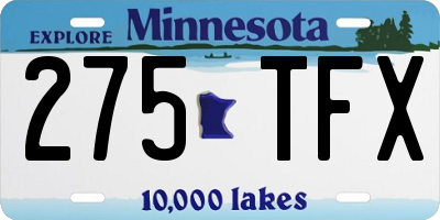 MN license plate 275TFX