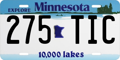 MN license plate 275TIC