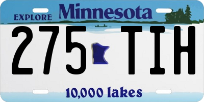 MN license plate 275TIH