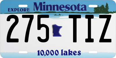 MN license plate 275TIZ