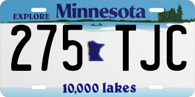 MN license plate 275TJC