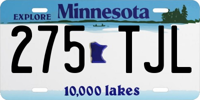 MN license plate 275TJL