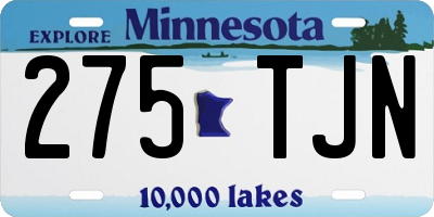 MN license plate 275TJN