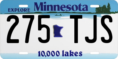 MN license plate 275TJS