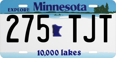 MN license plate 275TJT