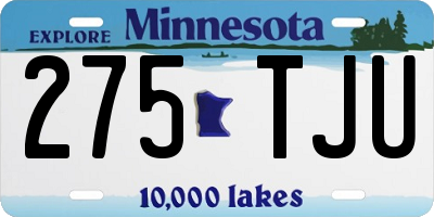 MN license plate 275TJU