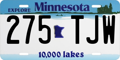 MN license plate 275TJW