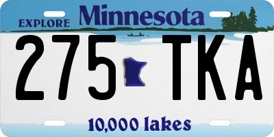 MN license plate 275TKA