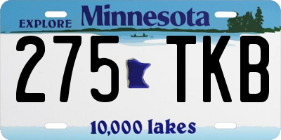 MN license plate 275TKB