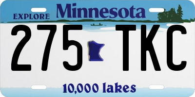 MN license plate 275TKC